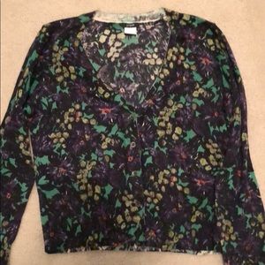 J. Crew Floral Cardigan